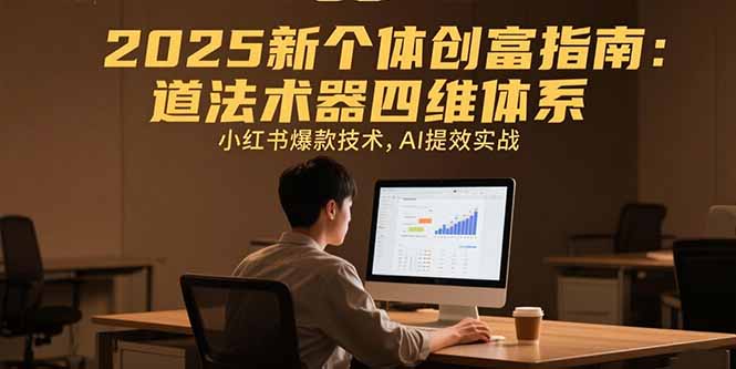 2025新个体创富指南：道法术器四维体系，小红书爆款技术，AI提效实战-九零网创