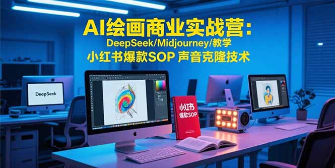 AI绘画商业实战营：DeepSeek/Midjourney/教学 小红书爆款SOP 声音克隆技术-九零网创