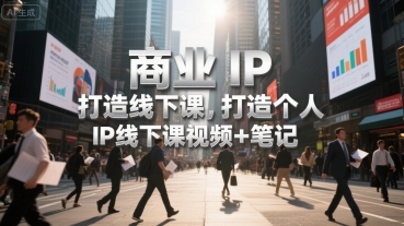 商业IP打造线下课，打造个人 IP线下课视频+笔记-九零网创
