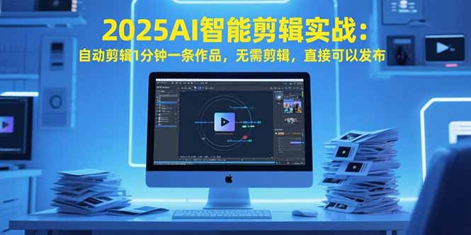 2025AI智能剪辑实战：自动剪辑1分钟一条作品，无需剪辑，直接可以发布-九零网创