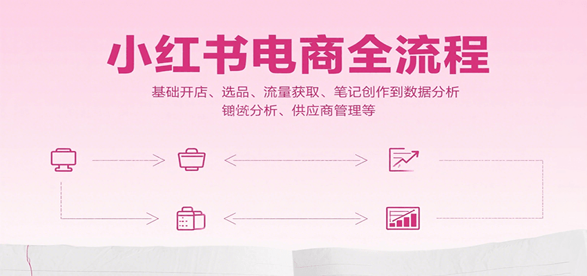 小红书电商全流程，基础开店、选品、流量获取、笔记创作到数据分析、供应商管理等-九零网创