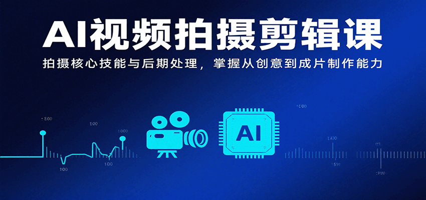 AI视频拍摄剪辑课，拍摄核心技能与后期处理，掌握从创意到成片制作能力-九零网创