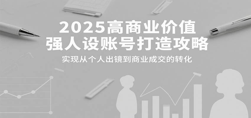 2025高商业价值强人设账号打造攻略，实现从个人出镜到商业成交的转化-九零网创