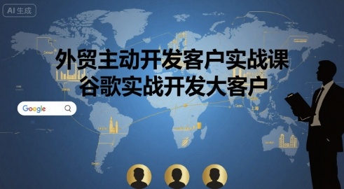 外贸主动开发客户实战课，谷歌实战开发大客户-九零网创