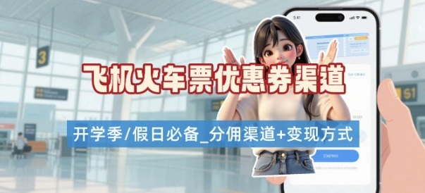 学生党必看！机票火车票优惠券申请渠道 + 项目打法，开学季节日速存-九零网创