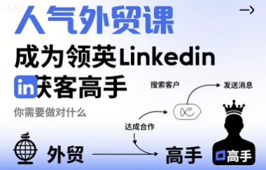人气外贸课-成为领英Linkedin获客高手，你需要做对什么-九零网创