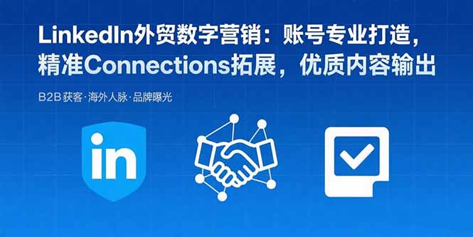 LinkedIn外贸数字营销：账号专业打造，精准Connections拓展，优质内容输出-九零网创