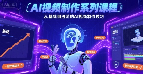 AI视频制作系列课程，从基础到进阶的AI视频制作技巧全涵盖-九零网创