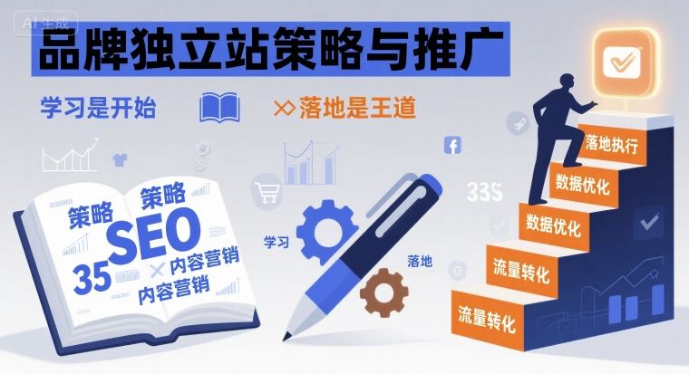品牌独立站策略与推广，学习是开始，落地是王道-九零网创