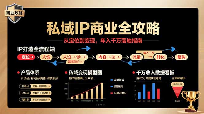 私域IP商业全攻略，从定位到变现，年入千万落地指南-九零网创