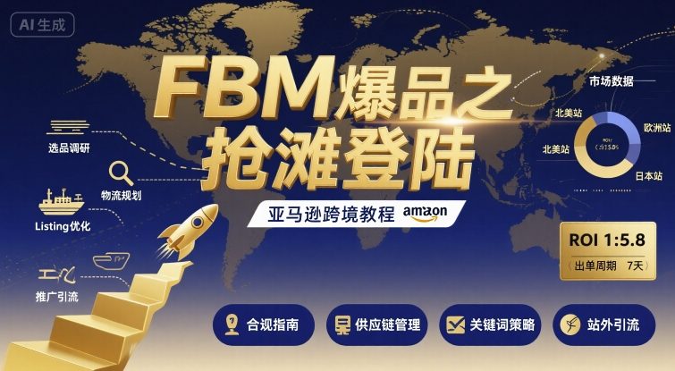 FBM爆品之抢滩登陆-亚马逊跨境教程-九零网创