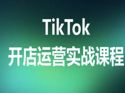 TikTok开店运营实战课程，TK跨境电商实操全流程-九零网创