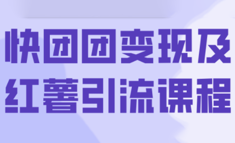 葡萄·快团团变现及红薯引流课程-九零网创