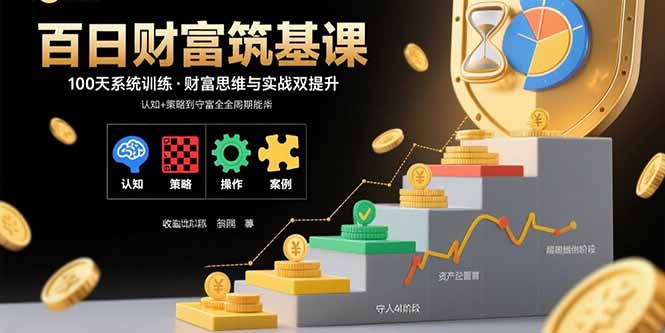 百日财富筑基课：认知+策略+实操+案例拆解  实现从创富到守富全周期能力-九零网创