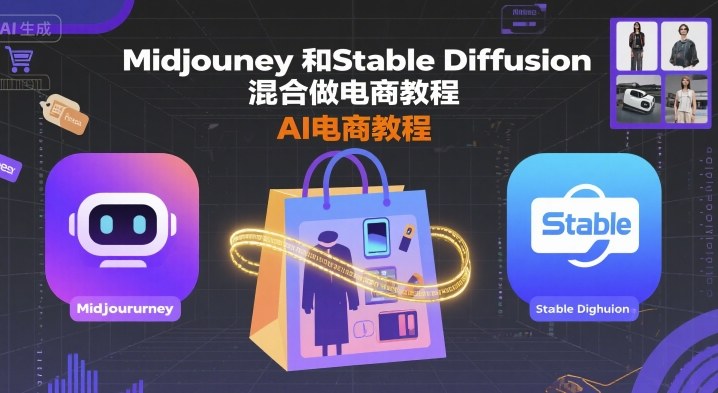 Midjourney和Stable Diffusion混合做电商教程-ai电商教程-九零网创