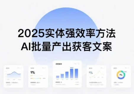实体强效率方法：AI批量产出获客文案，2025年普通人拥抱AI，实现实体创收-九零网创