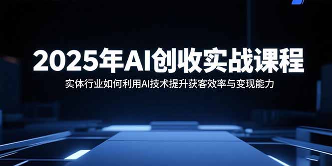 2025年AI创收实战课程：实体行业如何利用AI技术提升获客效率与变现能力-九零网创