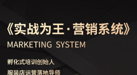 老杨·服装老板必修课《实战为王-营销系统》实现业绩被动式增长-九零网创