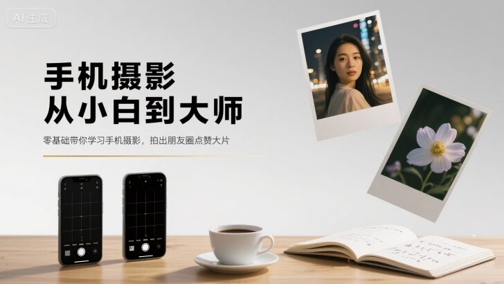 手机摄影从小白到大师，零基础带你学习手机摄影，拍出朋友圈点赞大片-九零网创