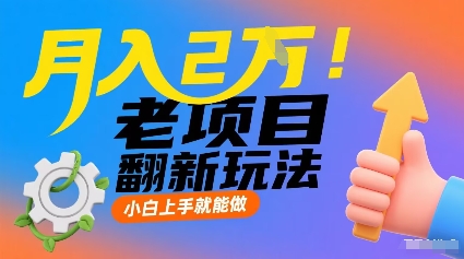 月入2W！老项目翻新玩法，小白上手就能做，非常容易上手-九零网创