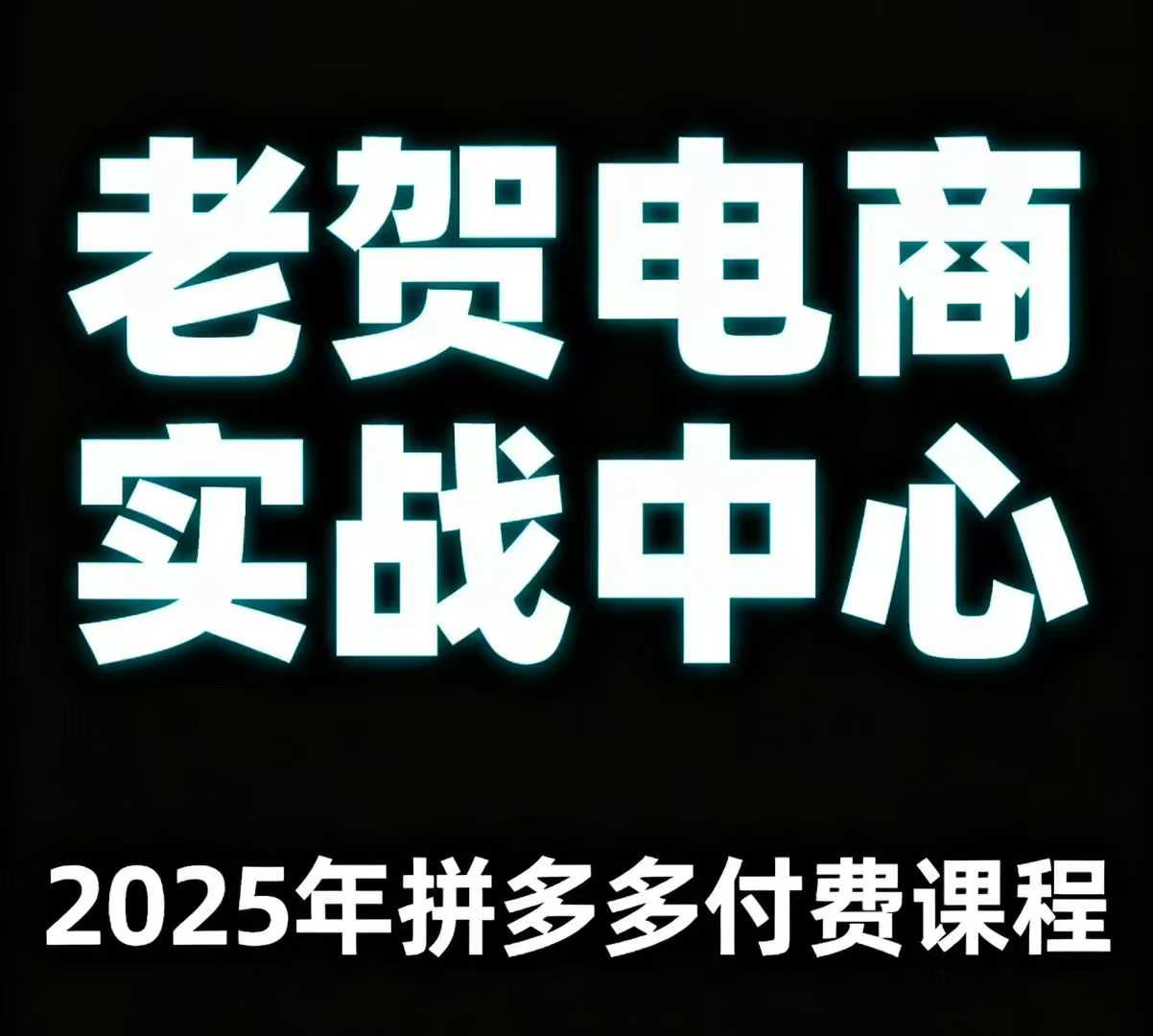 老贺电商2025年拼多多付费课程，用通俗易懂的方法告诉你多多怎么玩-九零网创