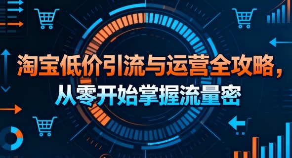 淘宝低价引流与运营全攻略，从零开始掌握流量密码-九零网创