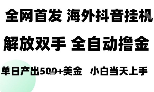 海外抖音无人直播，单日产出1.5k+，长期稳定，新手可玩，无脑操作【揭秘】-九零网创