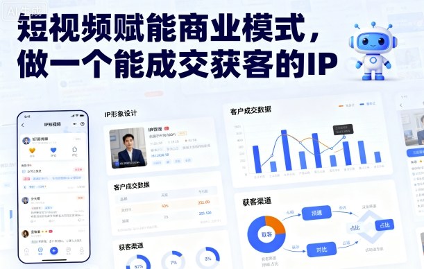 短视频赋能商业模式，做一个能成交获客的IP-九零网创