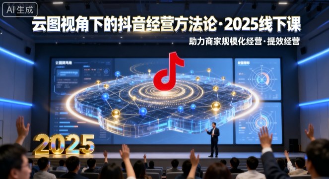 云图视角下的抖音经营方法论，2025线下课，助力商家规模化经营，提效经营(录音+字幕)-九零网创