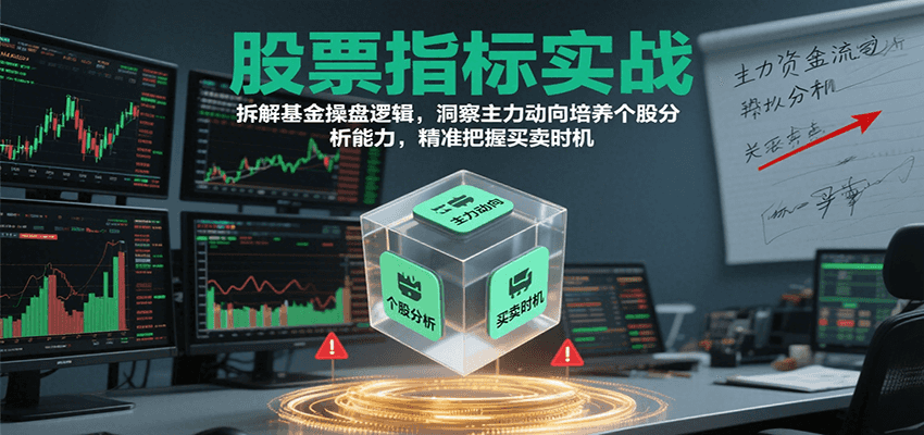 股票指标实战，基金操盘逻辑拆解，洞察主力动向培养个股分析能力把握买卖时机(更新)-九零网创