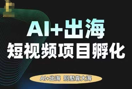 AI·TikTok AI+出海短视频项目孵化，陪你从0-1借助AI实现出海变现-九零网创