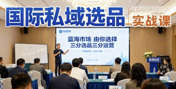 国际私域选品实战课，蓝海市场由你选择，七分选品三分运营-九零网创