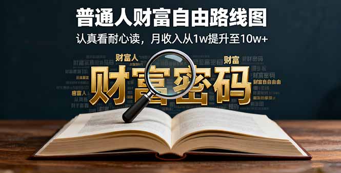 某付费文：普通人财富自由路线图，认真看耐心读，月收入从1w提升至10w+-九零网创