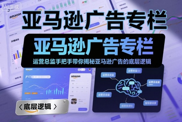 亚马逊广告专栏：运营总监手把手带你揭秘亚马逊广告的底层逻辑-九零网创