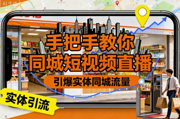 手把手教你同城短视频直播，引爆实体同城流量-九零网创