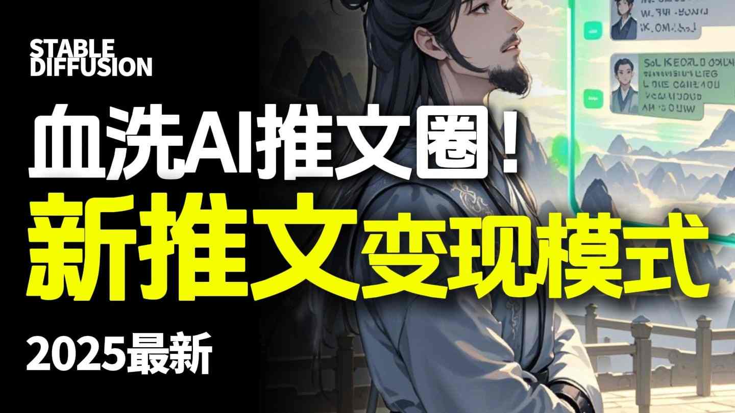 最新AI动态电影漫画小说推文，全流程实操教学，小白也能月入1W+-九零网创