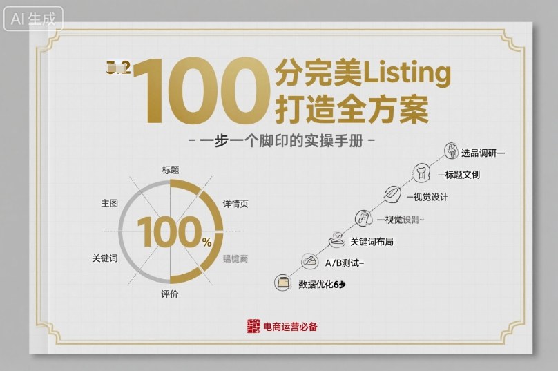 100分完美Listing打造全方案，想要完美listing必须是需要一步一个脚印的-九零网创