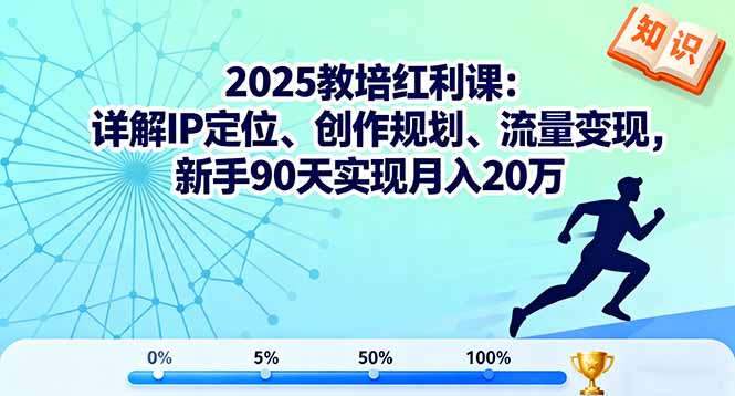 2025教培红利课：详解IP定位、创作规划、流量变现，新手90天实现月入20万-九零网创