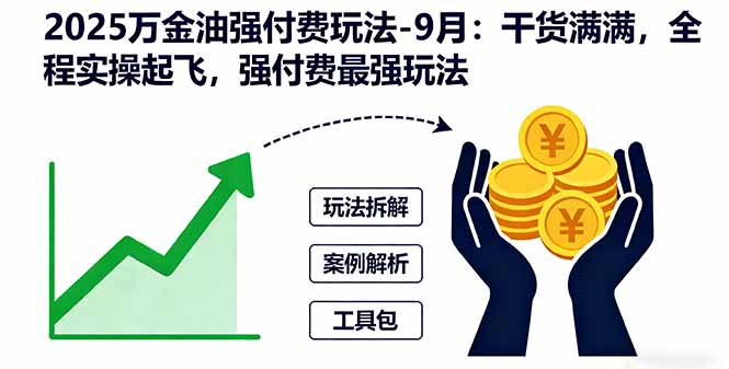 2025万金油强付费玩法-9月：干货满满，全程实操起飞，强付费最强玩法-九零网创