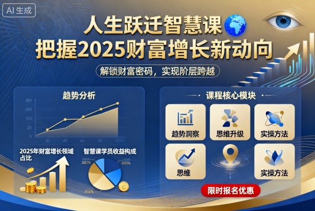 人生跃迁智慧课，把据2025财富增长新动向-九零网创