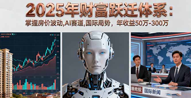 2025年财富跃迁体系：掌握房价波动,AI赛道,国际局势，年收益50万-300万-九零网创