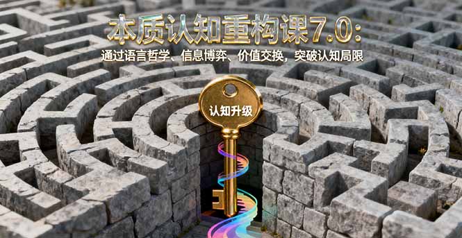 本质认知重构课7.0：通过语言哲学、信息博弈、价值交换，突破认知局限-九零网创