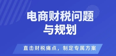 电商企业财税风险与规避，直击财税痛点，制定专属方案-九零网创