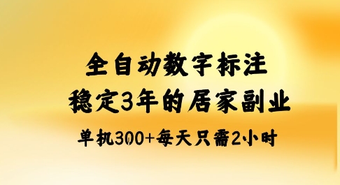 全自动数字标注，稳定3年的蓝海项目，居家也能矩阵开干的副业，单机日入3张+【揭秘】-九零网创