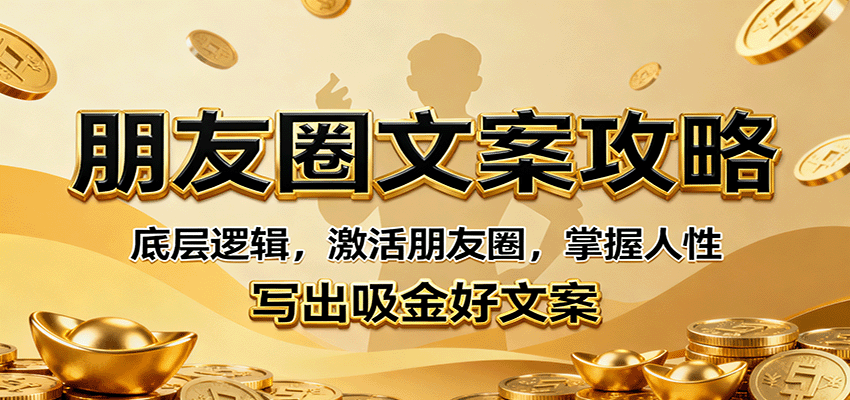 朋友圈文案攻略：底层逻辑，激活朋友圈，掌握人性，写出吸金好文案-九零网创