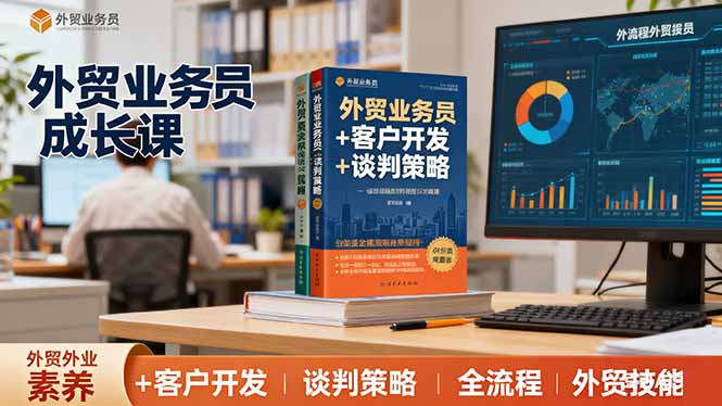 外贸业务员成长课：职业素养+客户开发+谈判策略、掌握全流程外贸技能-九零网创