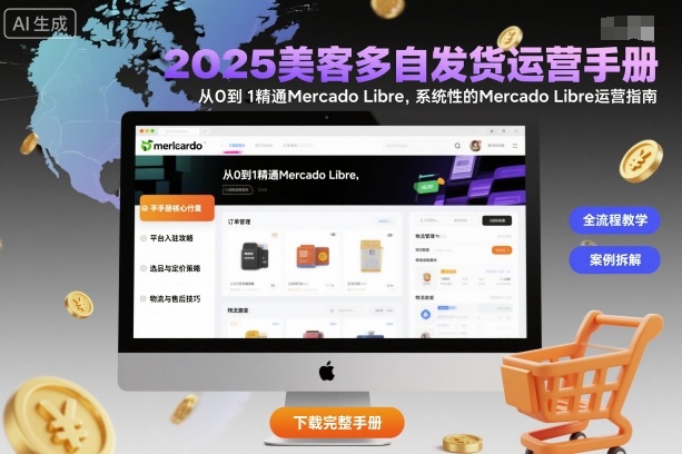 2025美客多自发货运营手册：从0到1精通Mercado Libre，系统性的Mercado Libre运营指南-九零网创
