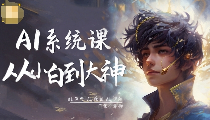 AI系统课程，从小白到大神系统学AI，AI声音-AI绘画-AI视频一门课全掌握-九零网创