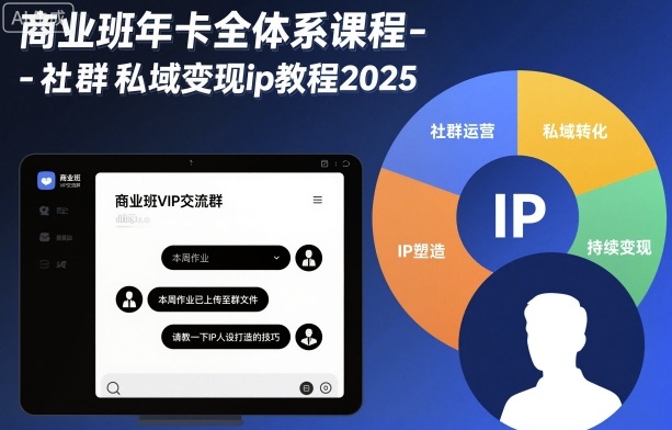 商业班年卡全体系课程-社群私域变现ip教程2025-九零网创