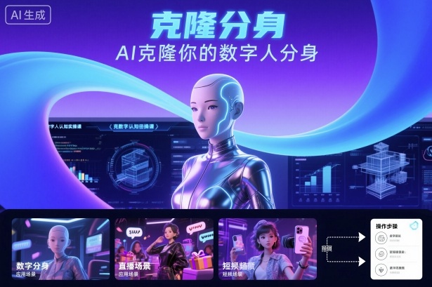 AI数字人认知实操课，克隆你的数字人分身-九零网创